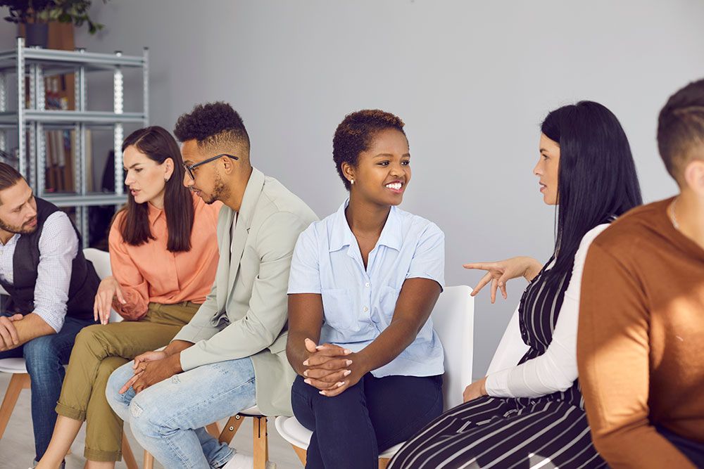 students talking during a part-time celta course in madrid